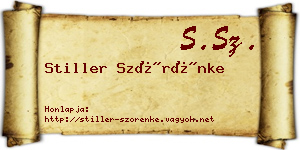 Stiller Szörénke névjegykártya